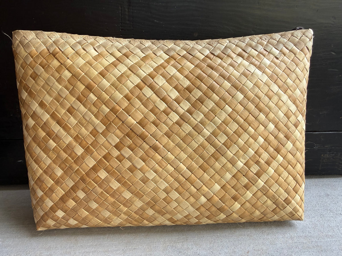 Lauhala Pua ‘Eke Pouch Large - Turquoise