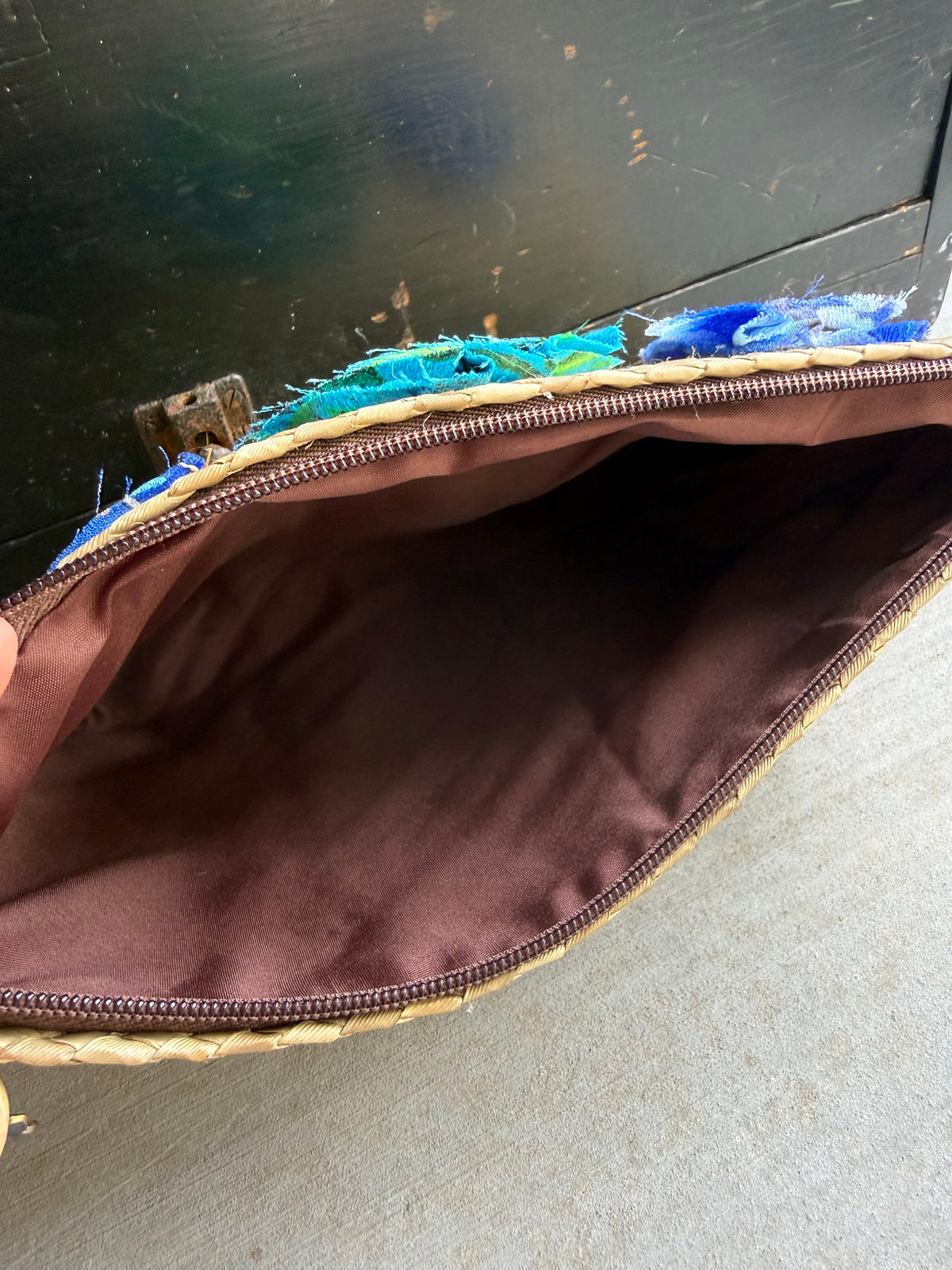 Lauhala Pua ‘Eke Pouch Large - Turquoise