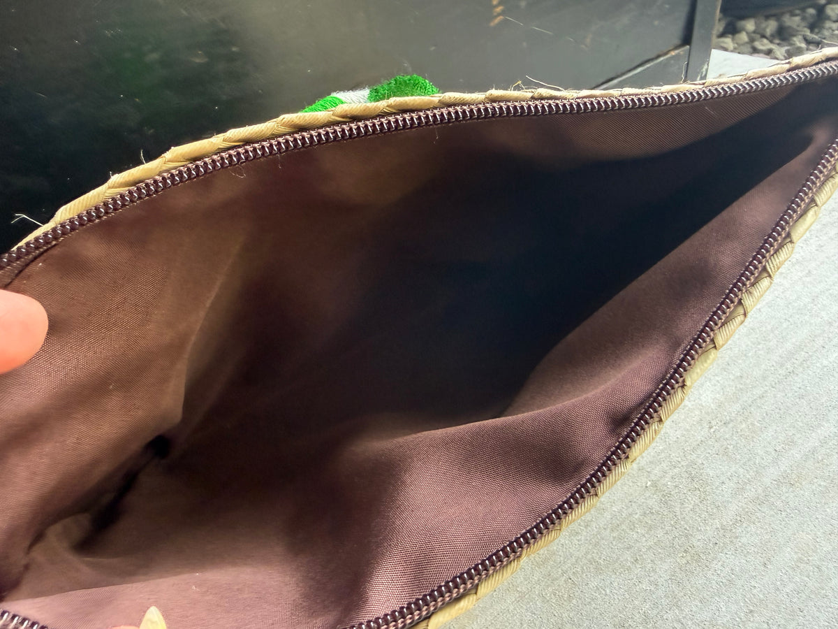Lauhala Pua ‘Eke Pouch Medium - Aqua