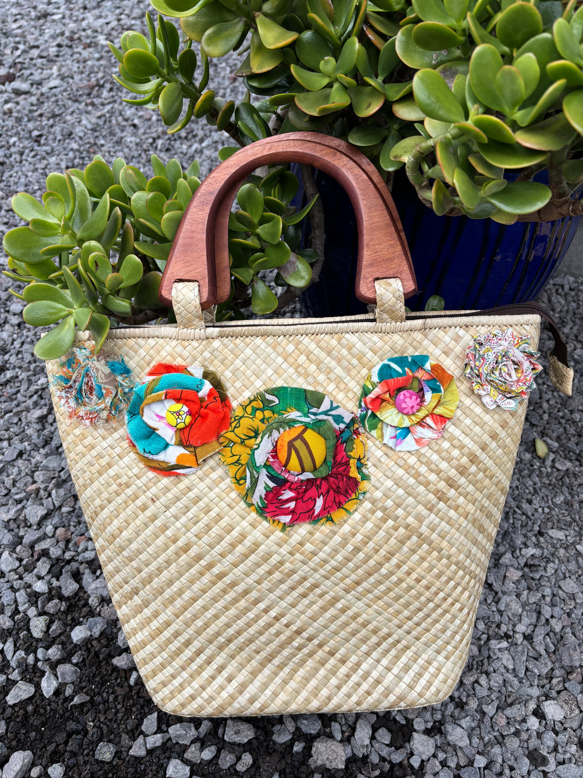 Lauhala Pua ‘Eke Tote Handbag - Spring
