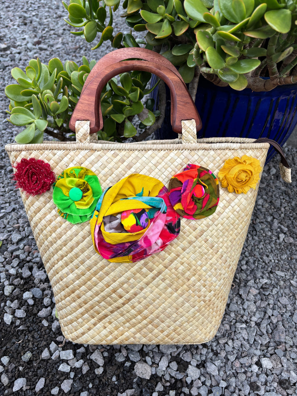 Lauhala Pua ‘Eke Tote Handbag - Confetti