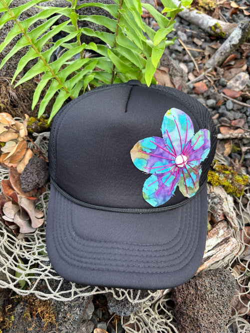 Flower Trucker Hat - A