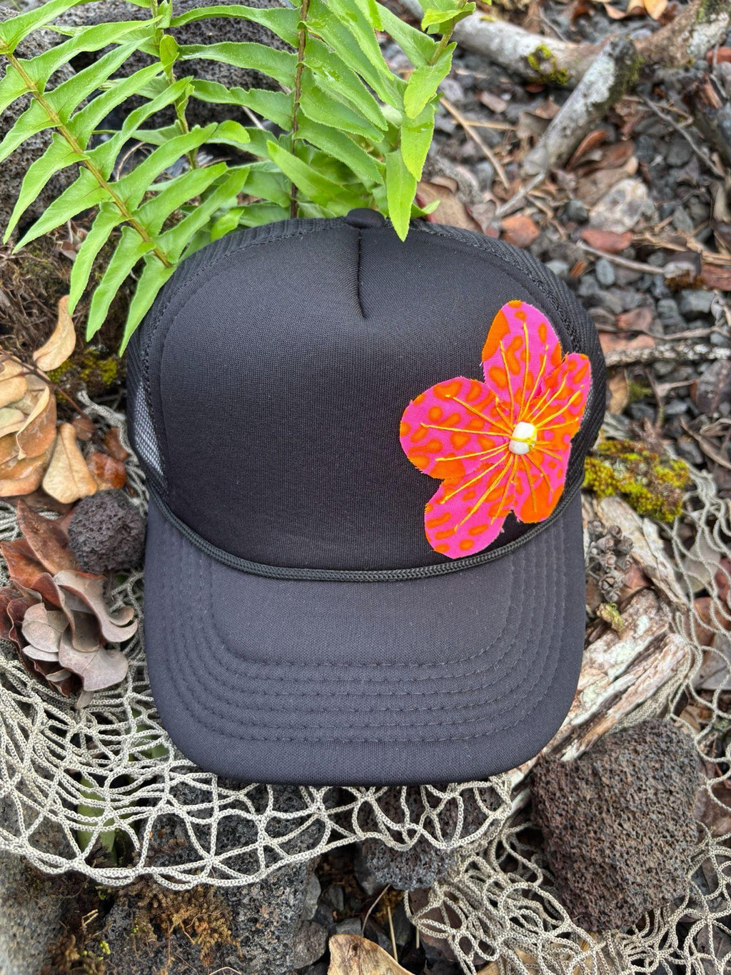 Flower Trucker Hat - C