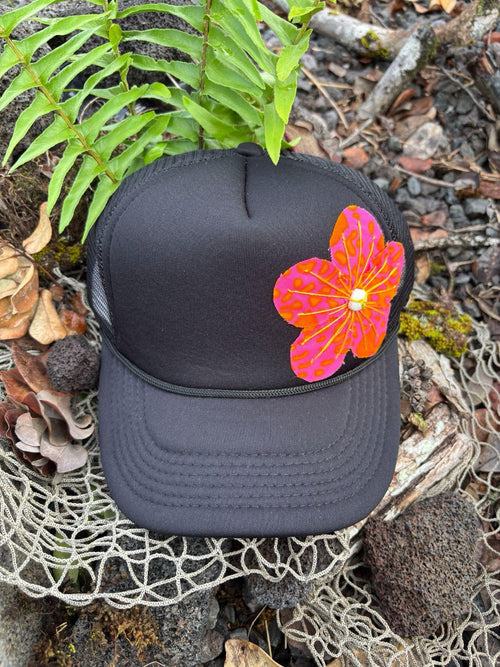 Flower Trucker Hat - C