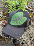 Kalo Leaf Trucker Hat - Green & Purple