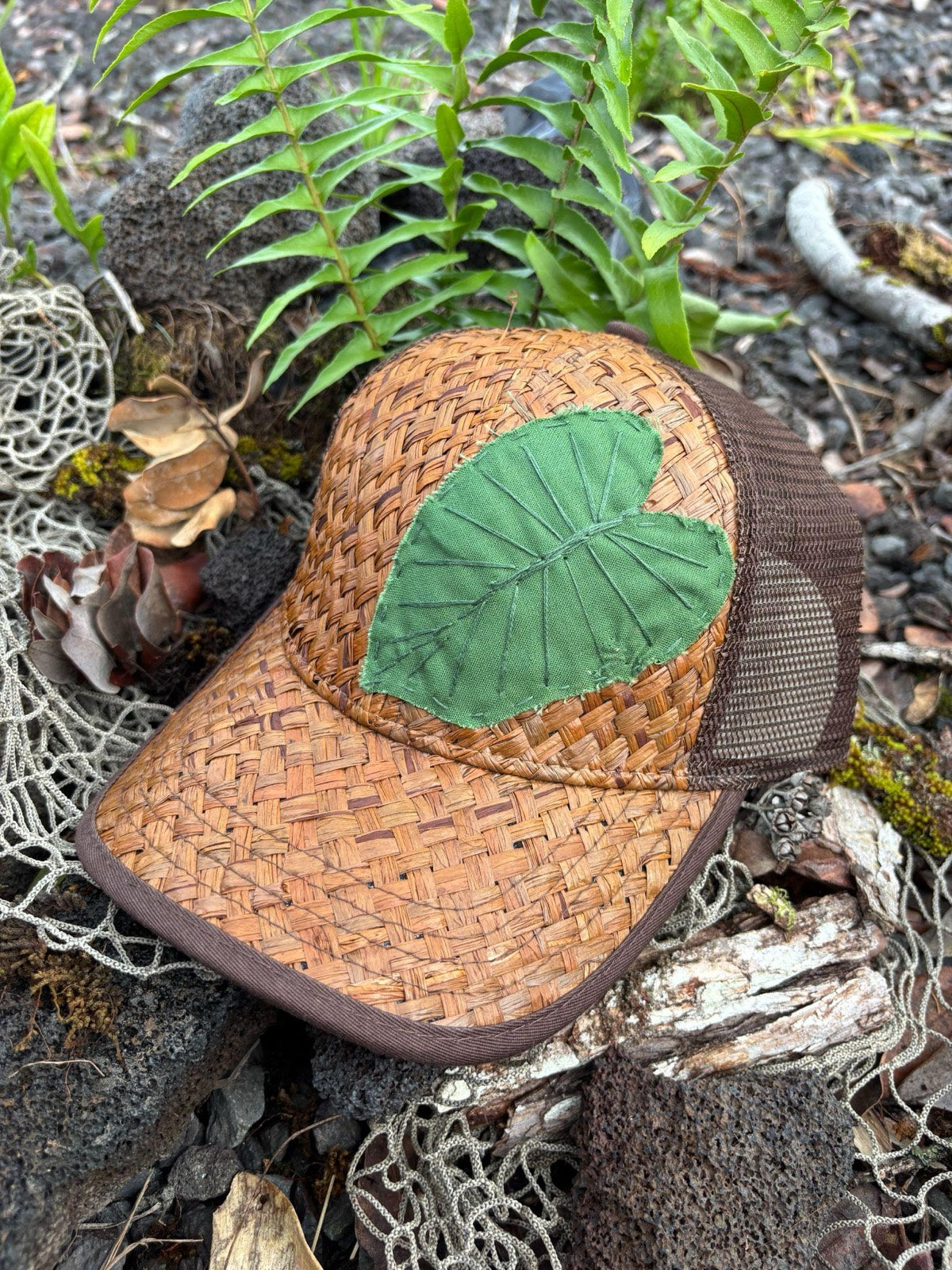 Lauhala Kalo Trucker Hat - Green