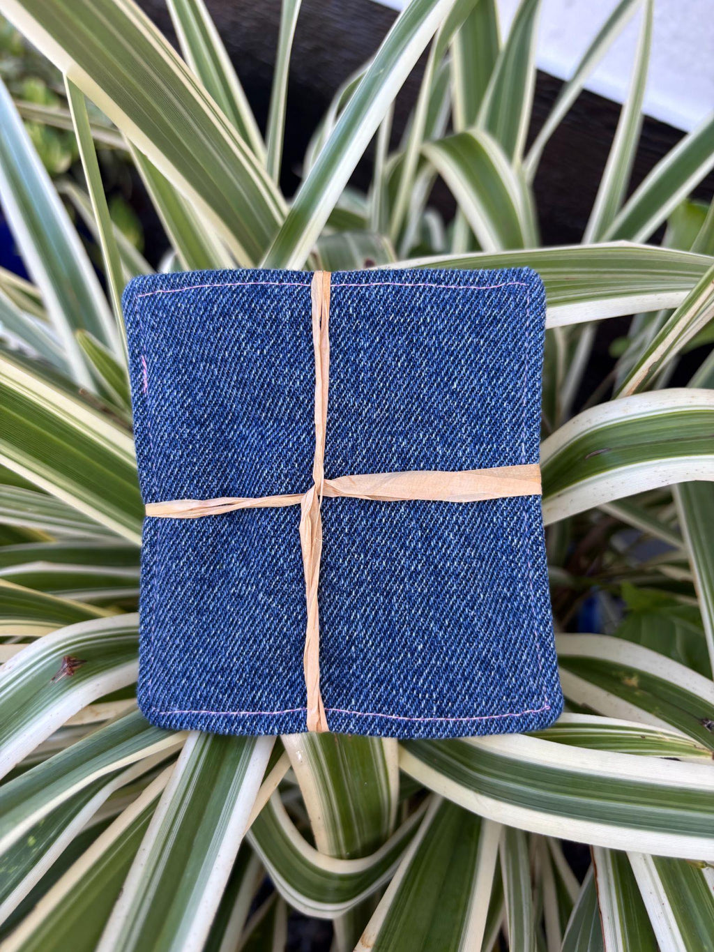 Small Hand-sewn 2 Piece Coaster - Set 4