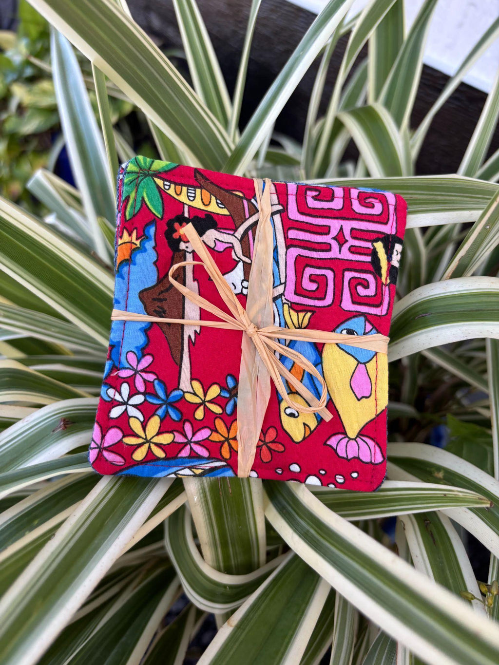 Small Hand-sewn 2 Piece Coaster - Set 5